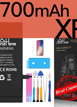 PINZHENG Real High Capacity Battery For iPhone X XR XS Max 12 13 Mini Pro Max 11 Pro Max Replacement Bateria Warranty One Year
