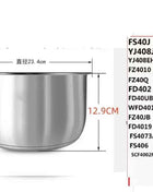 Pentola Interna Midea in Acciaio Inox 304 - 3L 4L 5L per Rice Cooker FS3010/70