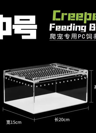 Seamless Transparent Preassembled Reptile Habitat Tank For Hermit Crab Frog Gecko Scorpion Snake Tabletop Home Display For Kids