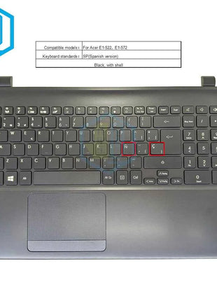 SP Spain Spanish laptop keyboard C Cover Palmrest For Acer Aspire E1-572 E1-572G E1-522 E1-522G MP-10K3 90.4YU07.C1B NK.I171305G