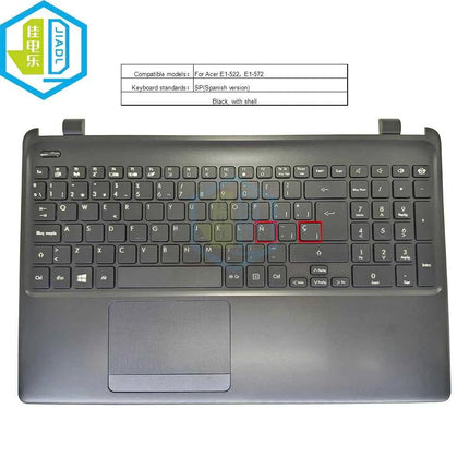 SP Spain Spanish laptop keyboard C Cover Palmrest For Acer Aspire E1-572 E1-572G E1-522 E1-522G MP-10K3 90.4YU07.C1B NK.I171305G