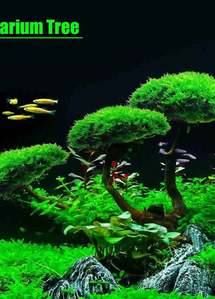 Aquarium Decoration Plant Moss Tree Landscaping Wood Plant Root Driftwood Aquatic Grass Fish Tank Accessories without Moss