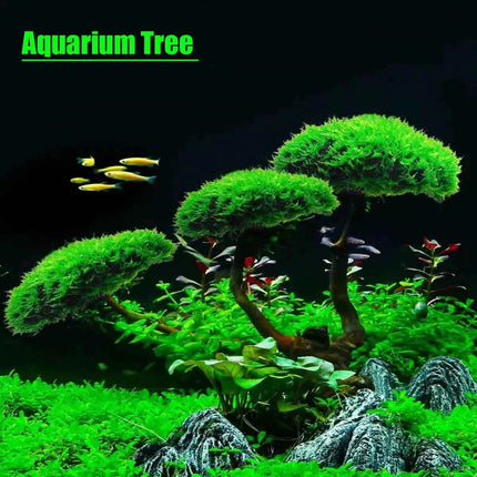 Aquarium Decoration Plant Moss Tree Landscaping Wood Plant Root Driftwood Aquatic Grass Fish Tank Accessories without Moss