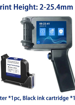 EURANNIT E14 Portable Handheld Inkjet Printer Non-encrypted Mini Printer Text QR Barcode Image Logo Date Coding Machine