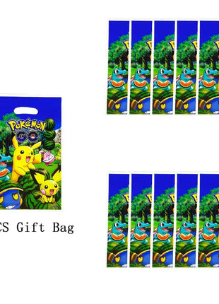 Forniture per decorazioni per feste di compleanno a tema Pokemon Cartoon Pokemon Go Stoviglie Tazze Piatti Palloncino Pikachu per bomboniere per baby shower