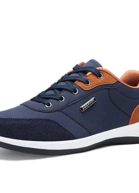YRZL Men Shoes Spring Autumn Waterproof Walking Sneakers Leisure Male Leather Sports Shoes Non-Slip Footwear Tennis for Men
