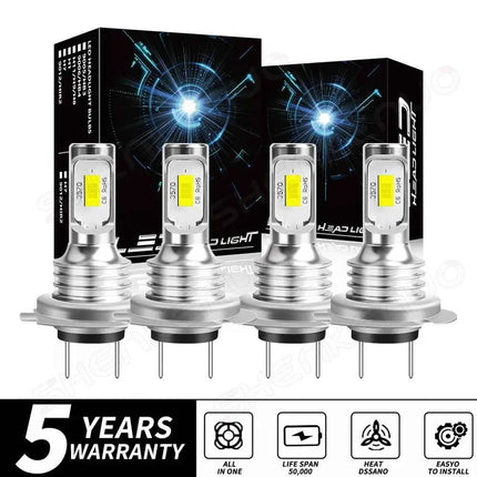 4PCS H7 LED Headlight KIT Combo Bulbs High Low Beam Super Bright White 6000K
