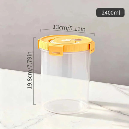 WORTHBUY Pasta Storage Box With Handle Moisture-Proof Plastic Noodles Sealed Can Spaghetti Storage Container Kitchen Organizer