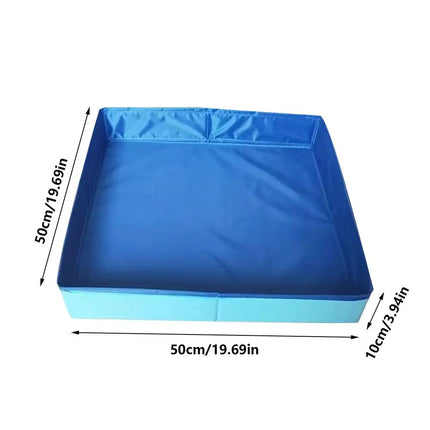 Piscina per animali domestici Piscina per bambini in PVC Pieghevole a forma quadrata Non gonfiabile Antiscivolo Vasca per bambini per cuccioli di animali domestici per il cortile di casa