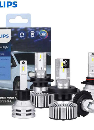 Philips LED H1 H3 H4 H7 H11 Ultinon Pro3101 12V/24V 6000K Bright White HB3 9005 HB4 9006 HIR2 9012 Auto Headlight LED Lamps, 2x