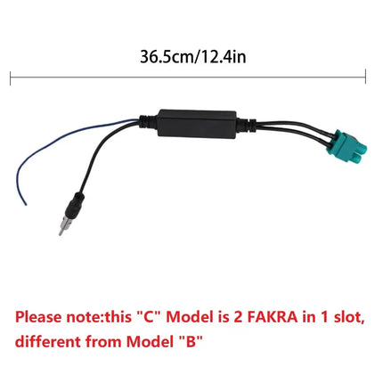 Antenna radio speciale per auto AM/FM Amplificatore di segnale radio audio Doppio adattatore antenna per antenna radio Fakra RF per Volkswagen
