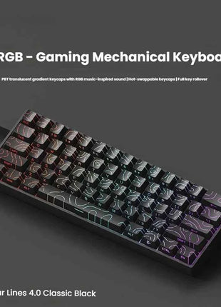 K61 USB Mini Mechanical Gaming Wired Keyboard Hot-Swappable Mechanical Keyboard Detachable Cable