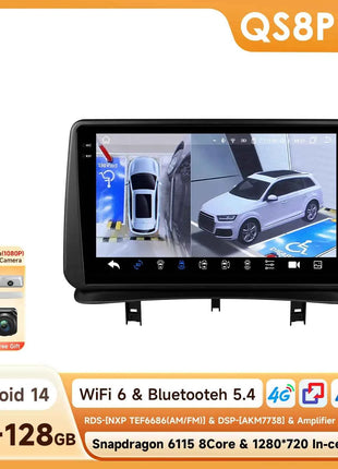 Hizpo Car Radio Autoradio for Renault Clio 3 2005 2006 2007-2014 Multimedia Player Wireless CarPlay Android Auto Stereo GPS 4G