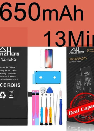 PINZHENG Real High Capacity Battery For iPhone X XR XS Max 12 13 Mini Pro Max 11 Pro Max Replacement Bateria Warranty One Year