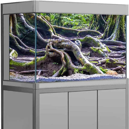 Aquarium Background Poster Large Forest Tree Trunk Moss PVC Waterproof Backdrop for Freshwater/Saltwater & Reptile Tanks