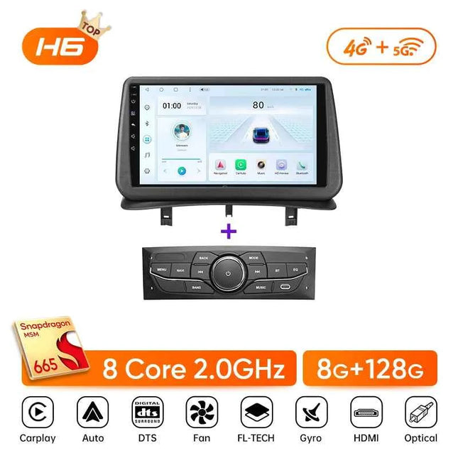 Ainavi Car Radio For Renault Clio 3 2005-2014 Wireless CarPlay Android Auto 4G Multimedia Player GPS 2 din Autoradio BT