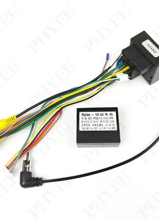 CAN Bus Decoder Quadlock Wiring Harness, SWC Retention BSI Protocol, 16 Pin P&P Car Android Frame Adapter, for Peugeot 207, 207cc