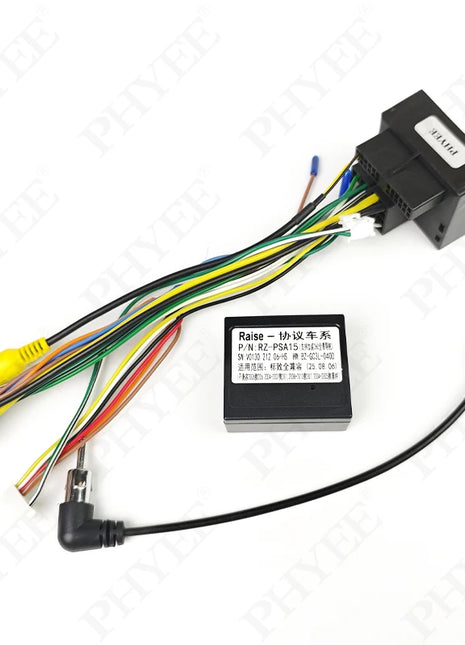 Cablaggio quadlock decodificatore CAN Bus, ritenzione SWC protocollo BSI, adattatore telaio Android per auto P&P 16 pin, per Peugeot 207, 207cc