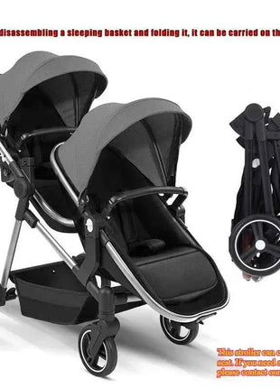 2025 New Foldable, Multifunctional Twin Stroller That Can Be Disassembled Into A Lightweight Baby Bike. Shipping Within The EU