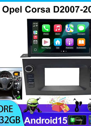 Android Car Radio Stereo for Opel Corsa D 2007-2012 with CarPlay AndroidAuto IPS Multimedia Player Navigation BT5.0 WiFi
