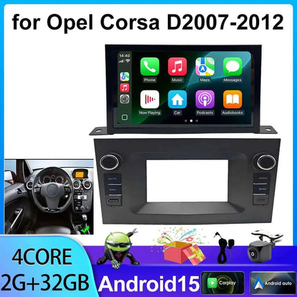 Android Car Radio Stereo for Opel Corsa D 2007-2012 with CarPlay AndroidAuto IPS Multimedia Player Navigation BT5.0 WiFi