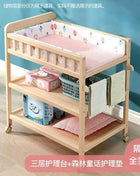 Diaper Changing Tables Solid Wood Baby Care Table Massage Bath Integrated Multifunctional Baby Bed Changing Table