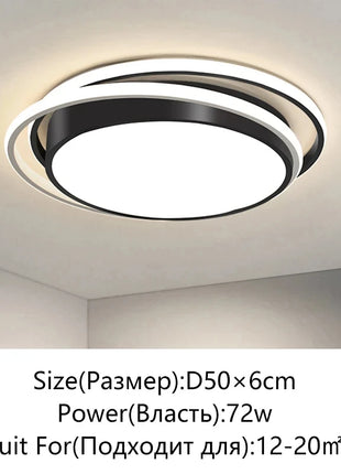 AuroraRealm Lampada da soffitto quadrata a LED Nero Telecomando Camera da letto Studio Luci del soggiorno Lustro moderno Decorazioni per la casa Apparecchi per bambini