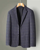 Blazer Uomo Slim Fit a Quadri - Stile British Cerimonia 2025