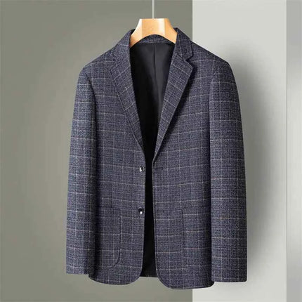 Blazer Uomo Slim Fit a Quadri - Stile British Cerimonia 2025
