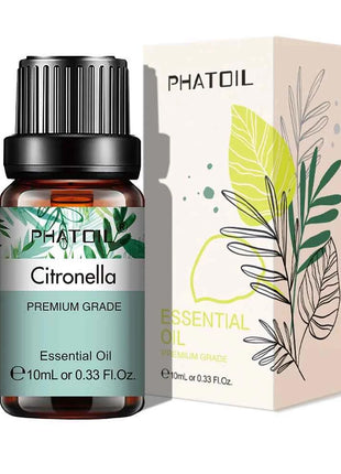 PHATOIL Natural Plant Essential Oil 10ml Eucalyptus Lavender Bergamot Vanilla Peppermint 1PCS Aroma Essential Oils For Diffuser