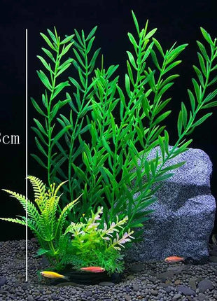 Artificial Aquarium Decor Plants Water Weeds Ornament Aquatic Fish Tank Simulation Grass Flower Decoration Accessories