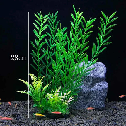Artificial Aquarium Decor Plants Water Weeds Ornament Aquatic Fish Tank Simulation Grass Flower Decoration Accessories