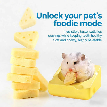Hamster cheese teeth-grinding snacks, freeze-dried cheese, edible golden hamster food, nutrition supplement for weight gain, cal
