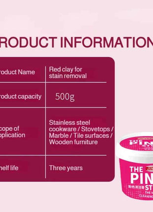 JMY Pink Cleaning Paste Multi-functional Stain Remover Degreaser for Kitchen Cookware Oven Home Cleaning Supplies Safe Effective