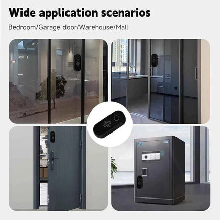 Tuya WiFi Vibration Sensor White Black Door Window Glass Broken Detector Home Security Anti-theft Smart Life APP Real-Time Alert
