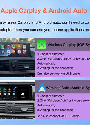 Bonroad 10.25 "Linux Carplay Android Auto Stereo For BMW 1/2/3/4 Series F20 F21 F23 F30 F31 F32 F33 F34 F35 F36 NBT 2013-2017