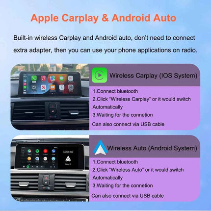 Bonroad 10.25 "Linux Carplay Android Auto Stereo For BMW 1/2/3/4 Series F20 F21 F23 F30 F31 F32 F33 F34 F35 F36 NBT 2013-2017