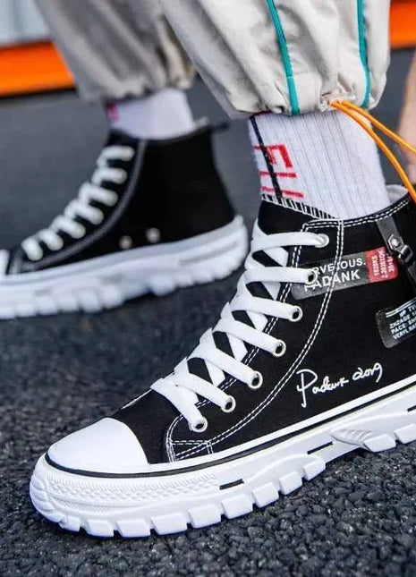 Tenis Masculino Scarpe da uomo Scarpe di tela vulcanizzate Sneakers alte Scarpe casual con plateau traspiranti Scarpe da ginnastica da uomo Scarpe da ginnastica robuste