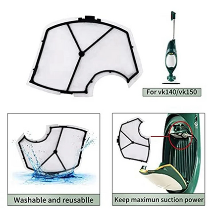 2X For Kobold Vacuum Cleaner Bag Kit Compatible For Vorwerk Kobold VK140 VK150-B