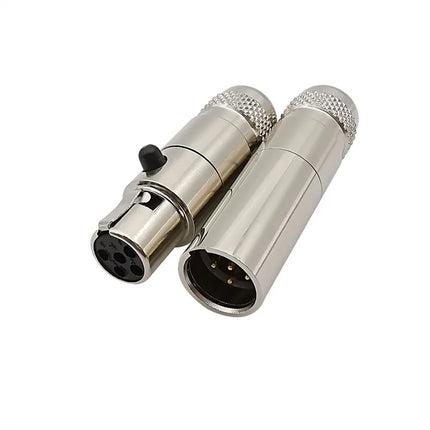 1 Coppia di Metallo Mini XLR 3/4/5/6 Spille Spina Femmina Maschio Martinetti Telaio Pannello Presa Audio Microfono Cavo di Saldatura connettore