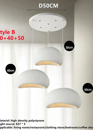 Lampada a sospensione a 3 teste Wabi Sabi moderna sala da pranzo cucina lampadario a soffitto decorazioni per la casa camera da letto soggiorno loft lampada a sospensione