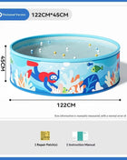Portable Foldable Non-Inflatable Pool for Garden, Family, Kids and Adults, Easy to Assemble and Durable Garden Bathtub