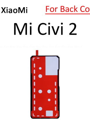 For Xiaomi Poco F5 F6 M6 X6 Pro Mi Civi 1S 2 3 4G LCD Display Back Cover Housing Sticker Tape Adhesive Parts
