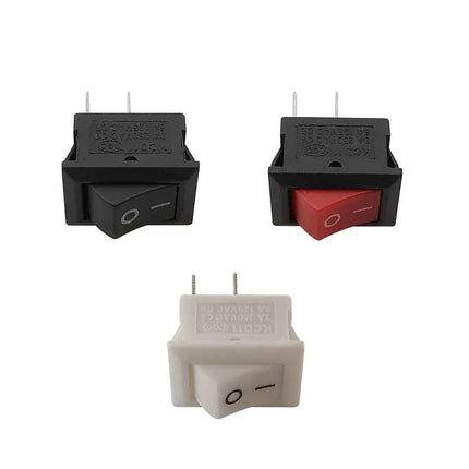 10 pz 10x15mm KCD11 2pin interruttore a pulsante SPST 3A 250V AC Snap-in barca interruttore a bilanciere ON/OFF 10*15MM nero rosso bianco