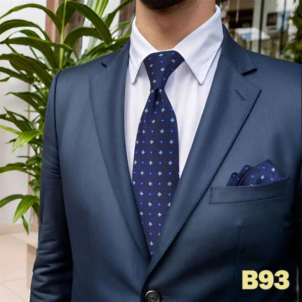 Set Cravatta e Fazzoletto Uomo Colorato 160cm - Accessori Matrimonio