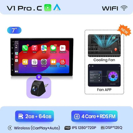 Junsun Qualcomm 8-Core 360 View Camera Universal Stereo 7" 9" 10" Car Radio CarPlay Android Auto Multimedia Player GPS DSP WiFi