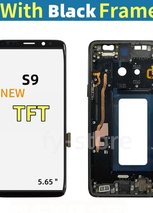 Display AMOLED per SAMSUNG Galaxy S9 G960 Display Touch Screen Digitizer Assembly G960F/DS OLED LCD con sostituzione del telaio