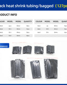 Kit tubi termorestringenti in sacchetto 127/164/328/530 pezzi 2:1 Filo termoretraibile Tubo termoretraibile Collegare la copertura Guaine di protezione del filo