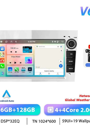 Podofo CarPlay Android Radio For Opel Astra Antara Corsa Zafira Combo Car Intelligent System 2din GPS Stereo Dashboard Car Radio