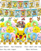 Forniture per decorazioni per feste di compleanno a tema Pokemon Cartoon Pokemon Go Stoviglie Tazze Piatti Palloncino Pikachu per bomboniere per baby shower